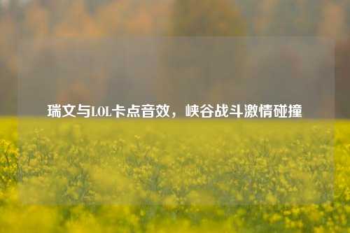 瑞文与LOL卡点音效，峡谷战斗***碰撞
