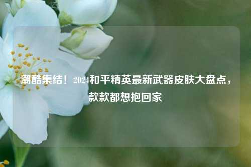 潮酷集结!2024和平精英最新武器皮肤大盘点,款款都想抱回家