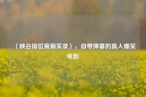 〈峡谷排位疯癫实录〉,自带弹幕的真人爆笑电影