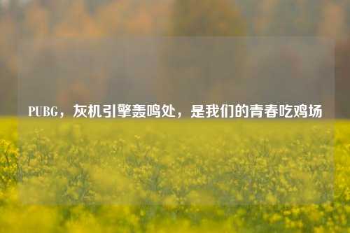 PUBG，灰机引擎轰鸣处，是我们的青春吃鸡场