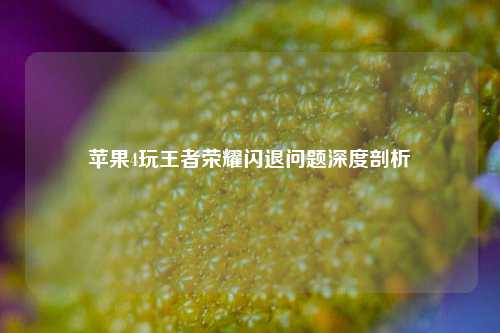 苹果4玩王者荣耀闪退问题深度剖析