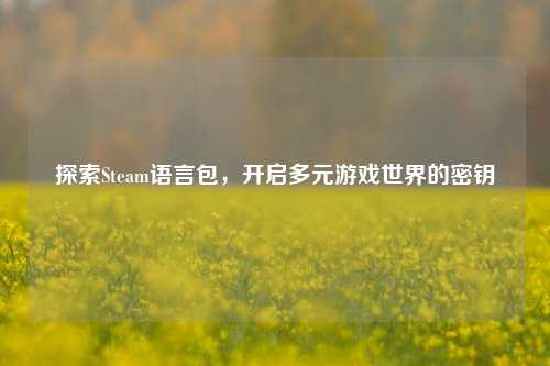 探索Steam语言包，开启多元游戏世界的密钥