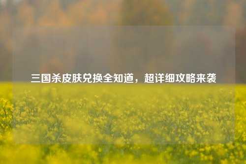 三国杀皮肤兑换全知道，超详细攻略来袭