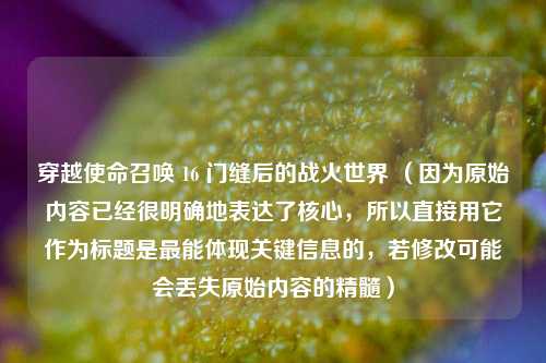 穿越使命召唤 16 门缝后的战火世界 （因为原始内容已经很明确地表达了核心，所以直接用它作为标题是最能体现关键信息的，若修改可能会丢失原始内容的精髓）
