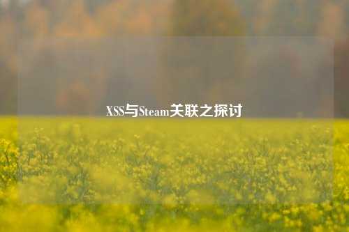 XSS与Steam关联之探讨