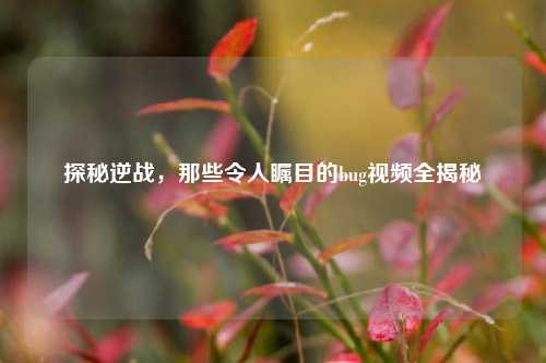 探秘逆战，那些令人瞩目的bug视频全揭秘