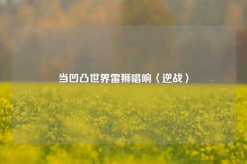 当凹凸世界雷狮唱响〈逆战〉