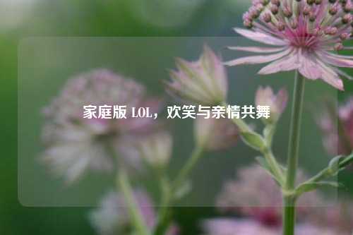 家庭版 LOL，欢笑与亲情共舞