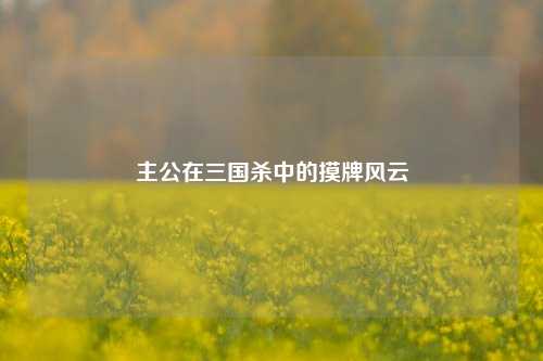 主公在三国杀中的摸牌风云