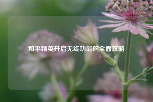 和平精英开启无线功能的全面攻略