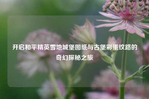 开启和平精英雪地城堡图纸与古堡彩蛋纹路的奇幻探秘之旅