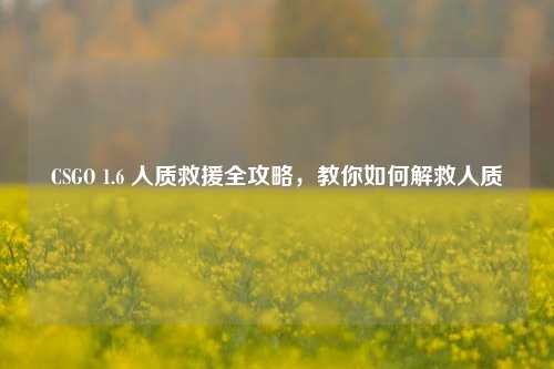 CSGO 1.6 人质救援全攻略，教你如何解救人质