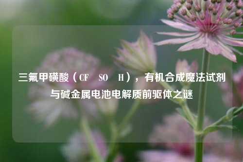 三氟甲磺酸(CF₃SO₃H),有机合成魔法试剂与碱金属电池电解质前驱体之谜