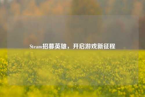 Steam招募英雄,开启游戏新征程