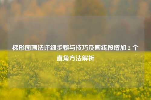 梯形图画法详细步骤与技巧及画线段增加 2 个直角 *** 解析
