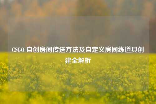 CSGO 自创房间传送 *** 及自定义房间练道具创建全解析