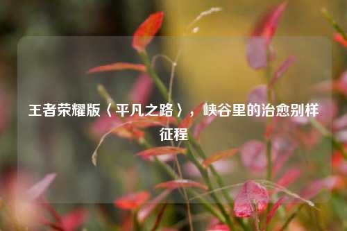 王者荣耀版〈平凡之路〉，峡谷里的治愈别样征程