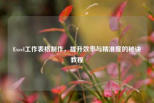 Excel工作表格 *** ,提升效率与精准度的秘诀教程