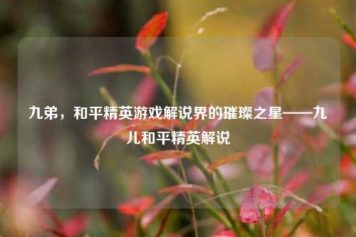 九弟，和平精英游戏解说界的璀璨之星——九儿和平精英解说