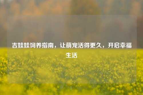 吉娃娃饲养指南,让萌宠活得更久,开启幸福生活