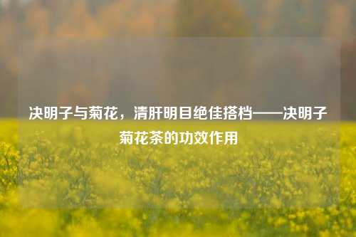 决明子与菊花,清肝明目绝佳搭档——决明子菊花茶的功效作用