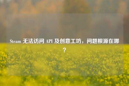 Steam 无法访问 API 及创意工坊,问题根源在哪?