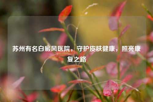 苏州有名白癜风医院,守护皮肤健康,照亮康复之路