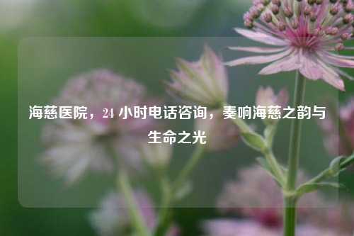 海慈医院，24 小时 *** 咨询，奏响海慈之韵与生命之光