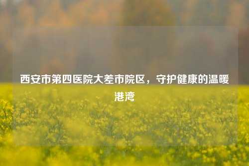 西安市第四医院大差市院区，守护健康的温暖港湾
