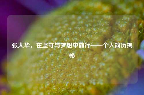 张大华，在坚守与梦想中前行——个人简历揭秘