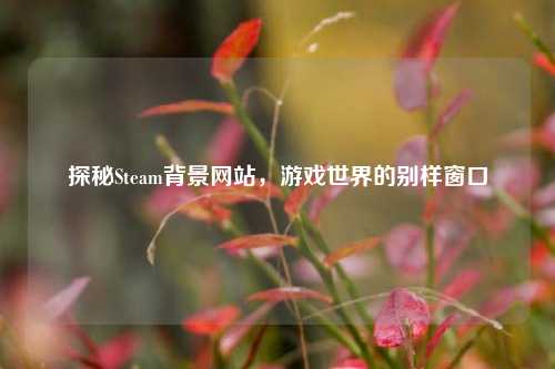 探秘Steam背景网站，游戏世界的别样窗口