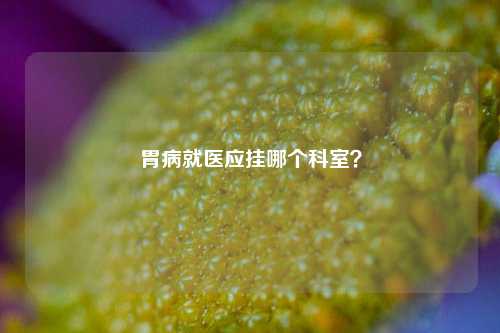 胃病就医应挂哪个科室?