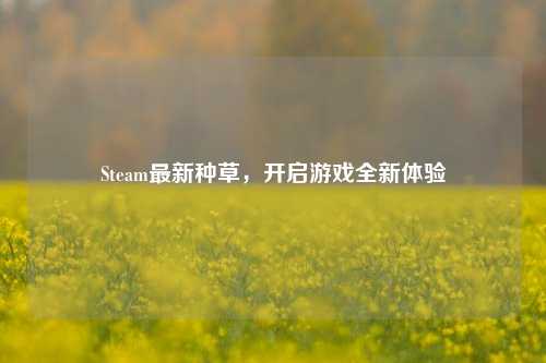 Steam最新种草，开启游戏全新体验