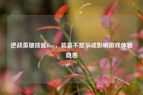 逆战英雄技能Bug，装备不显示成影响游戏体验隐患