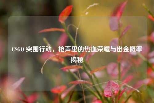 CSGO 突围行动，枪声里的热血荣耀与出金概率揭秘