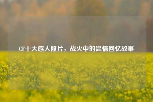 CF十大感人照片，战火中的温情回忆故事