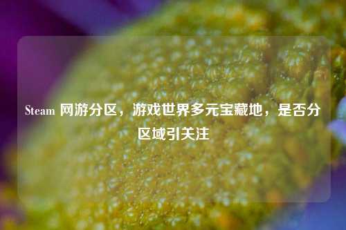 Steam 网游分区，游戏世界多元宝藏地，是否分区域引关注