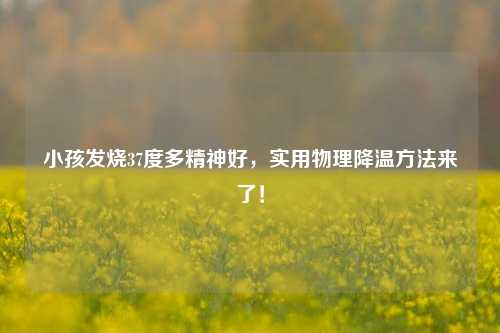 小孩发烧37度多精神好,实用物理降温 *** 来了!