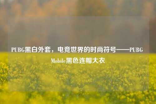 PUBG黑白外套,电竞世界的时尚符号——PUBG Mobile黑色连帽大衣