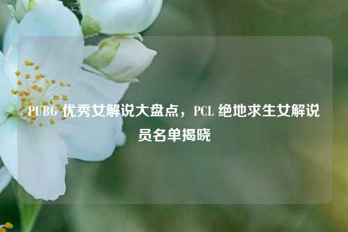 PUBG 优秀女解说大盘点,PCL 绝地求生女解说员名单揭晓